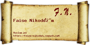 Faise Nikodém névjegykártya